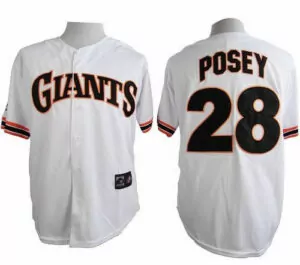 Personalized San francisco giants 28 buster posey cream 1946 throwback cool base jersey 2775
