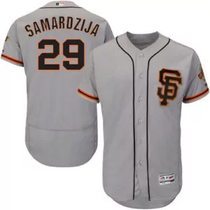 Personalized San francisco giants 29 jeff samardzija gray road 2 flexbase jersey 6594