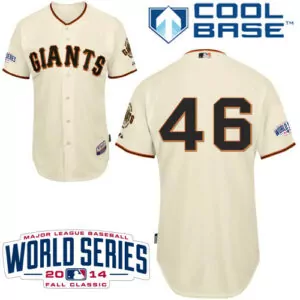 Customizable San francisco giants 48 pablo sandoval cream cool base w2010 world series patch stitched jersey 7024