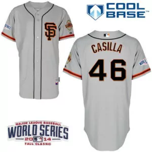 Customizable San francisco giants 46 santiago casilla green salute to service stitched jersey 2889