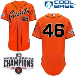 Customizable San francisco giants 48 pablo sandoval cream cool base w2010 world series patch stitched jersey 7024