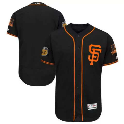 Custom San francisco giants blank black 2017 spring training flexbase jersey 2074