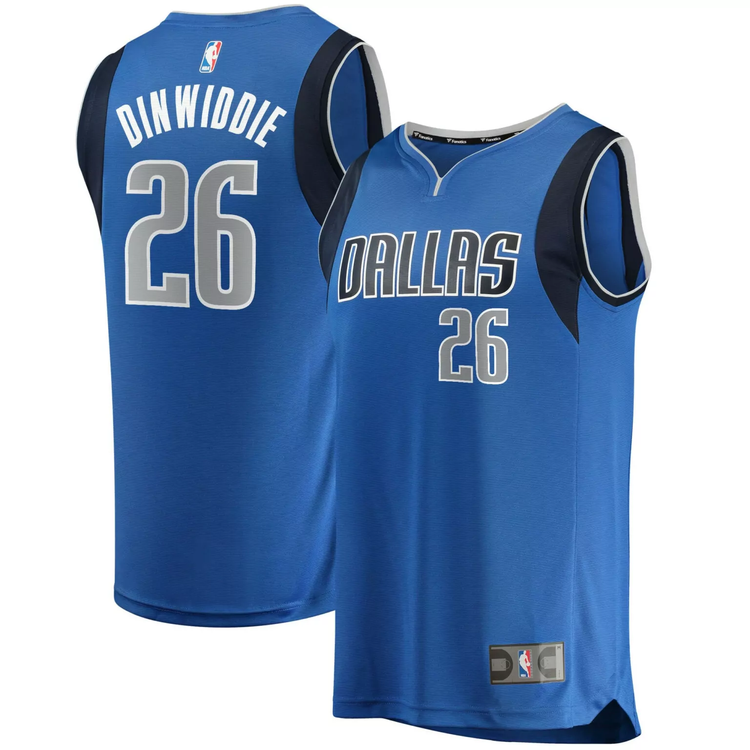 Personalized Spencer dinwiddie dallas mavericks 202122 fast break jersey icon edition blue nba 2727