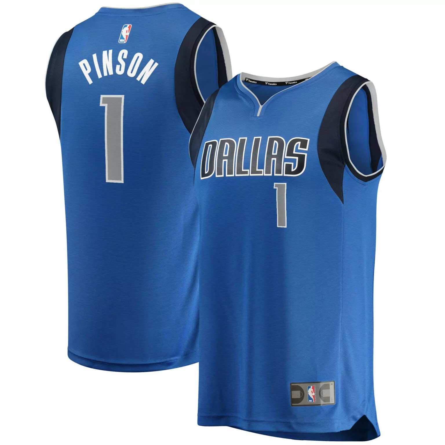 Customizable Theo pinson dallas mavericks 202122 fast break jersey icon edition blue nba 8007
