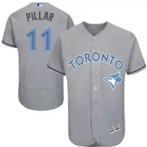 Personalized Toronto blue jays 11 kevin pillar grey flexbase collection 2016 fathers day stitched jersey 4285
