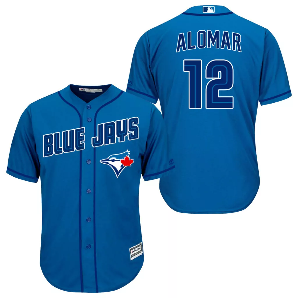 Personalized Toronto blue jays 12 roberto alomar light blue new cool base jersey 1118