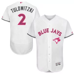 Personalized Toronto blue jays 2 troy tulowitzki white flexbase collection 2016 mothers day stitched jersey 4269