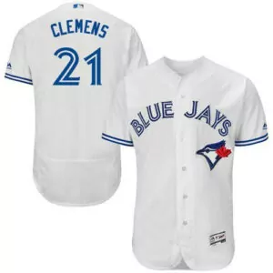 Personalized Toronto blue jays 21 roger clemens white flexbase collection stitched jersey 1129