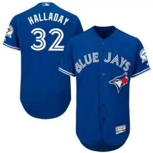 Personalized Toronto blue jays 32 roy halladay blue flexbase collection stitched jersey 5675