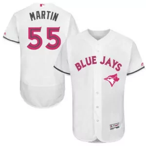 Personalized Toronto blue jays 55 russell martin white mothers day flexbase jersey 4102