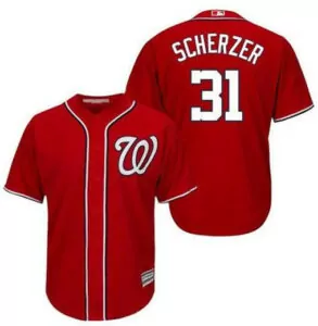 Customizable Washington nationals 31 max scherzer red new cool base stitched jersey 6618