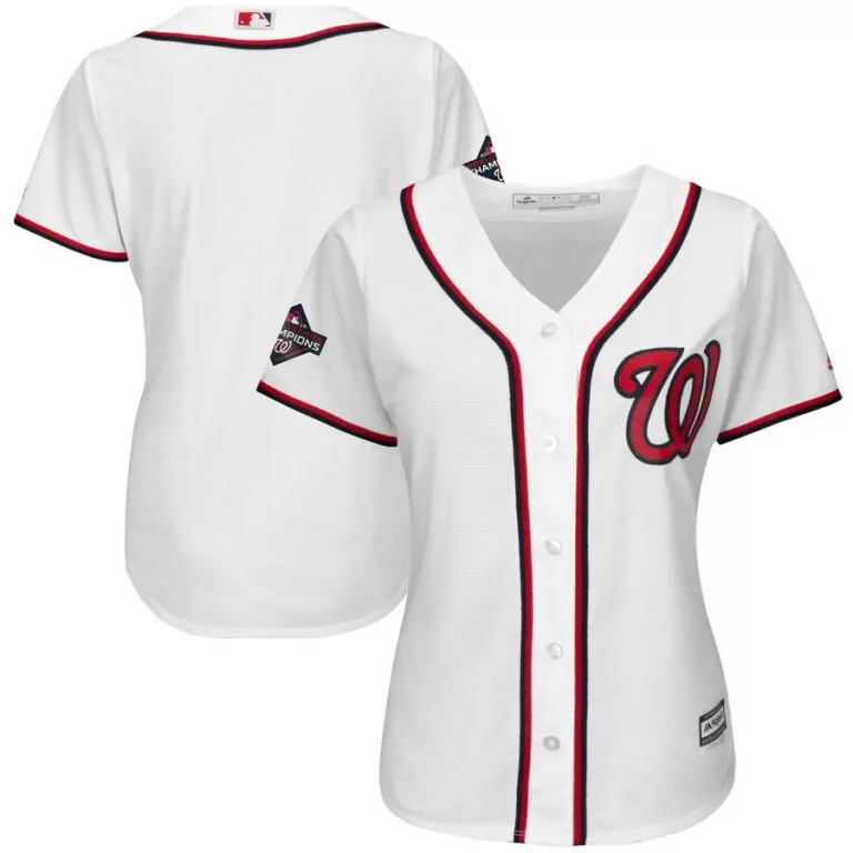 Personalized Washington nationals blank white women 2019 world series champions cool base jersey 2578