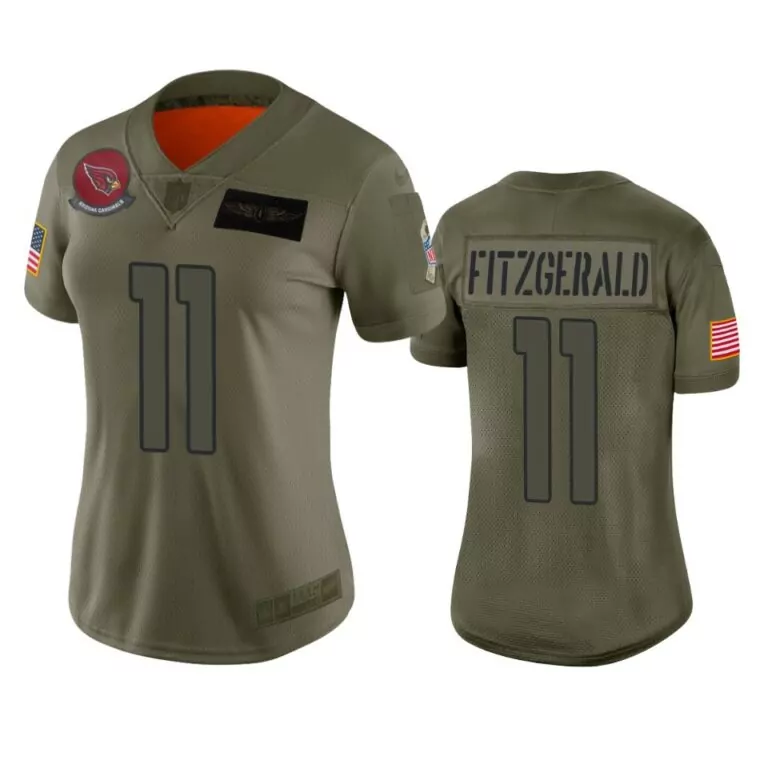 Custom Womens arizona cardinals larry fitzgerald camo 2019 salute to service jersey 5944