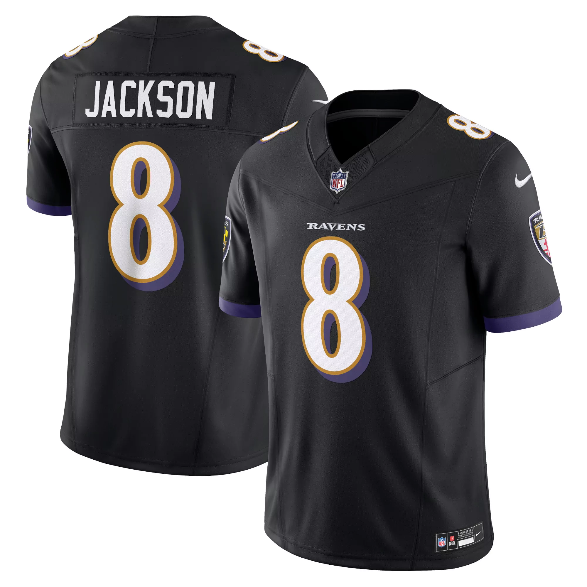 men s baltimore ravens lamar jackson black speed machine limited jersey