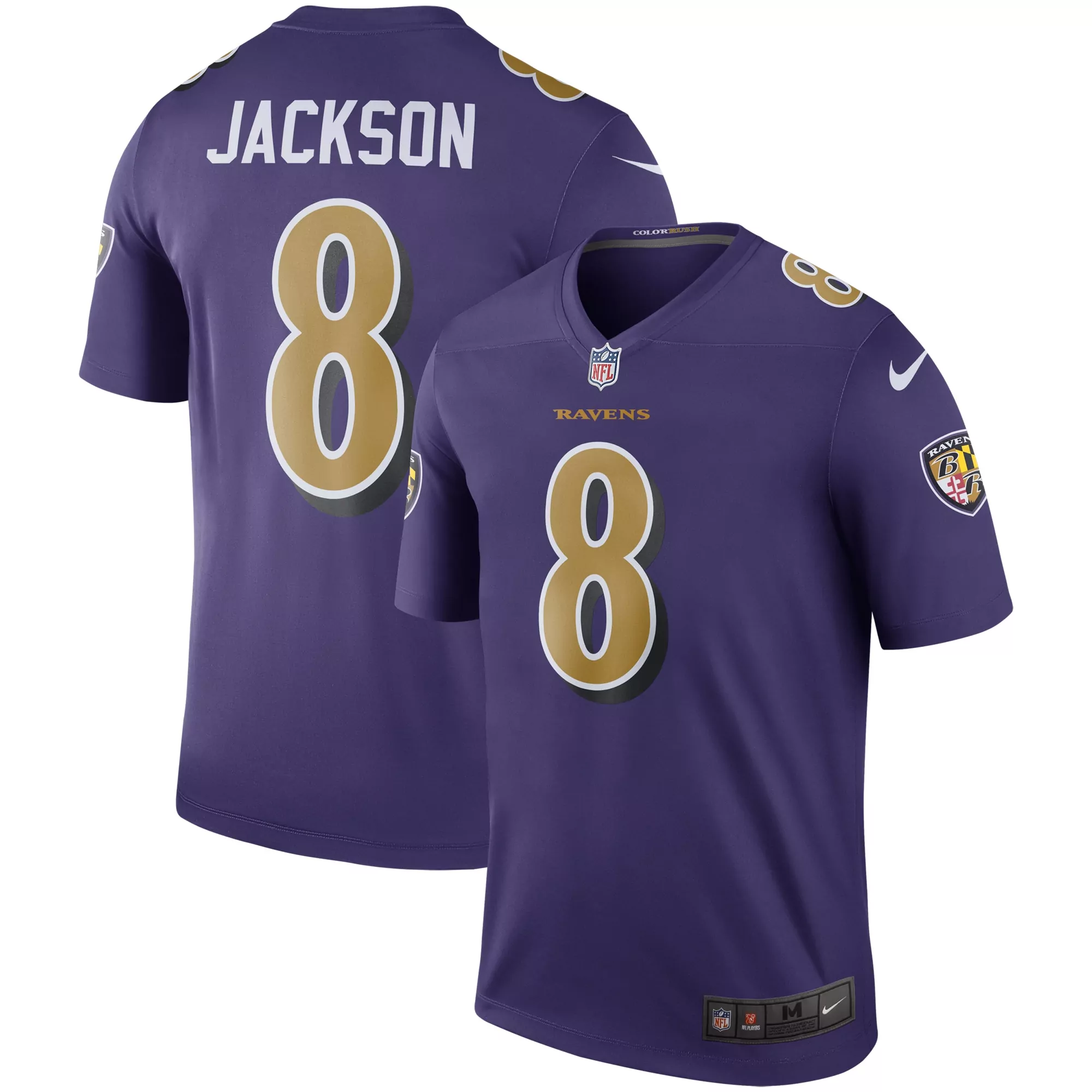 men s baltimore ravens lamar jackson purple game jersey