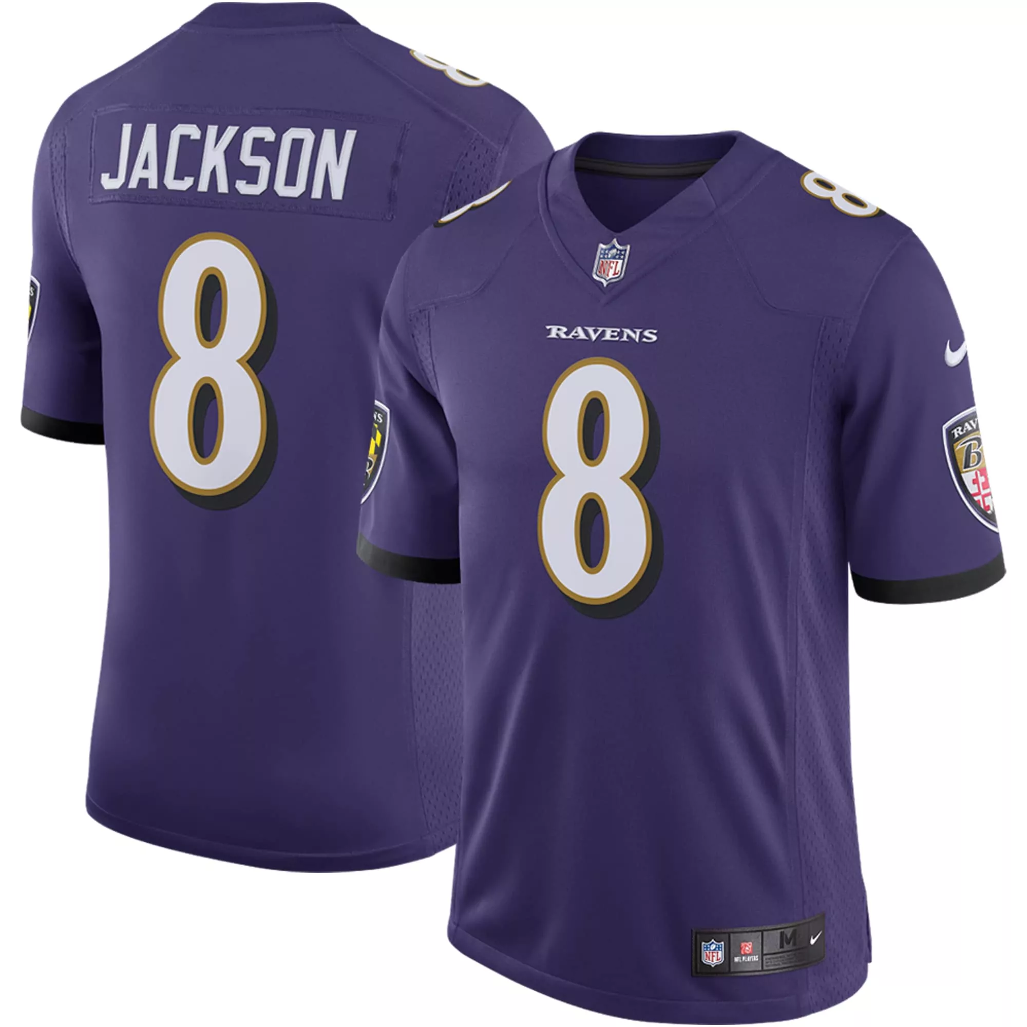 men s baltimore ravens lamar jackson purple game jersey