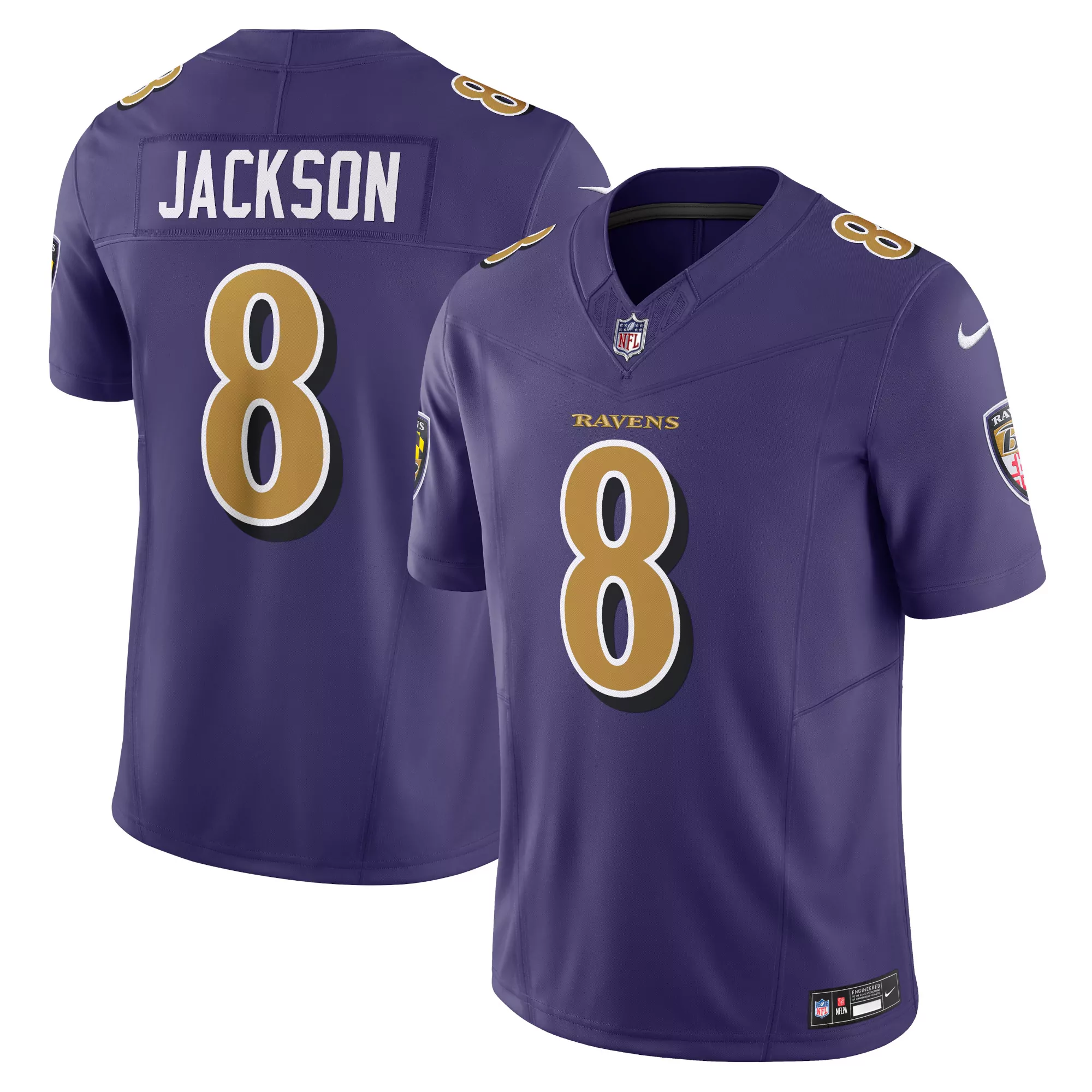 men s baltimore ravens lamar jackson purple game jersey