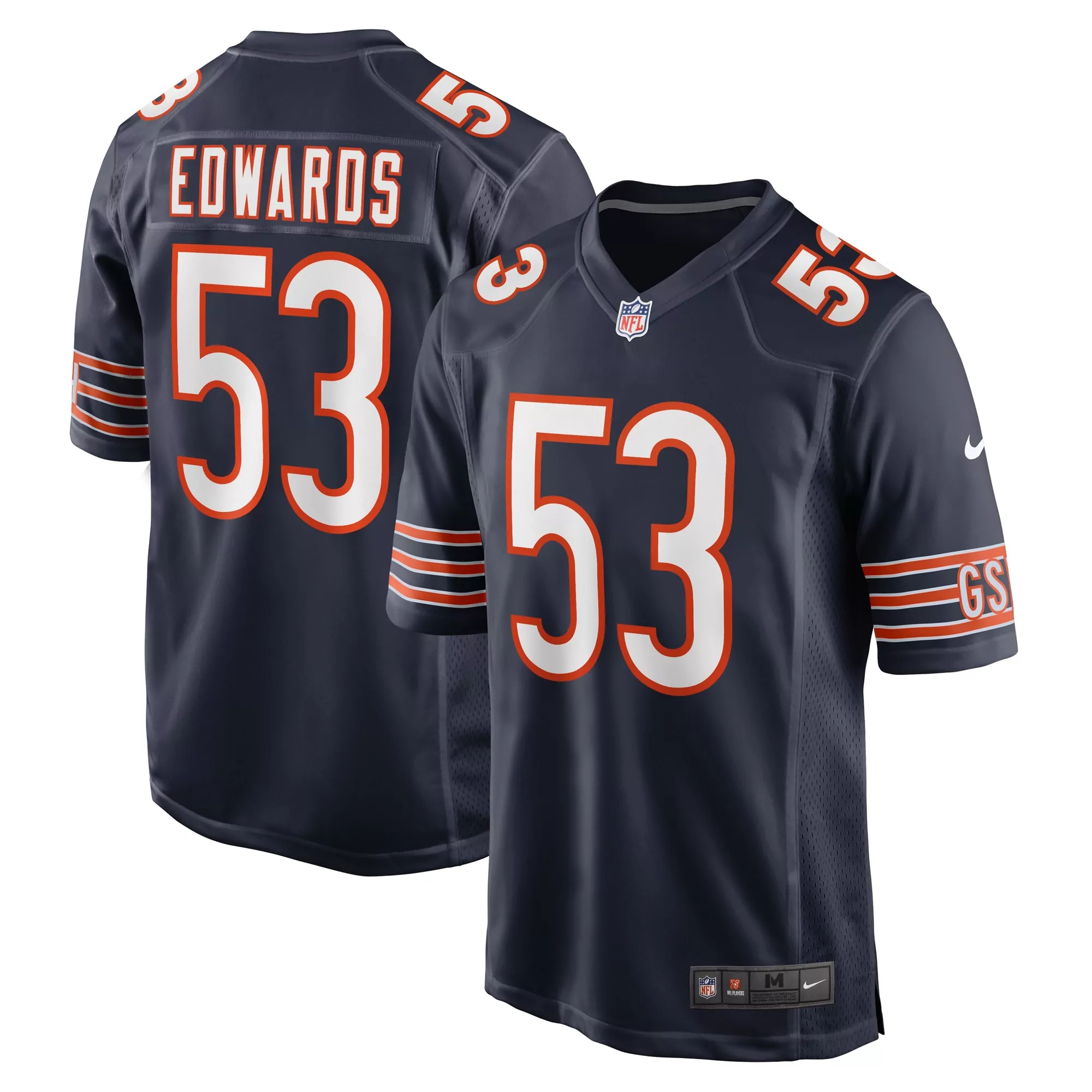 men s chicago bears theo benedet navy team game jersey