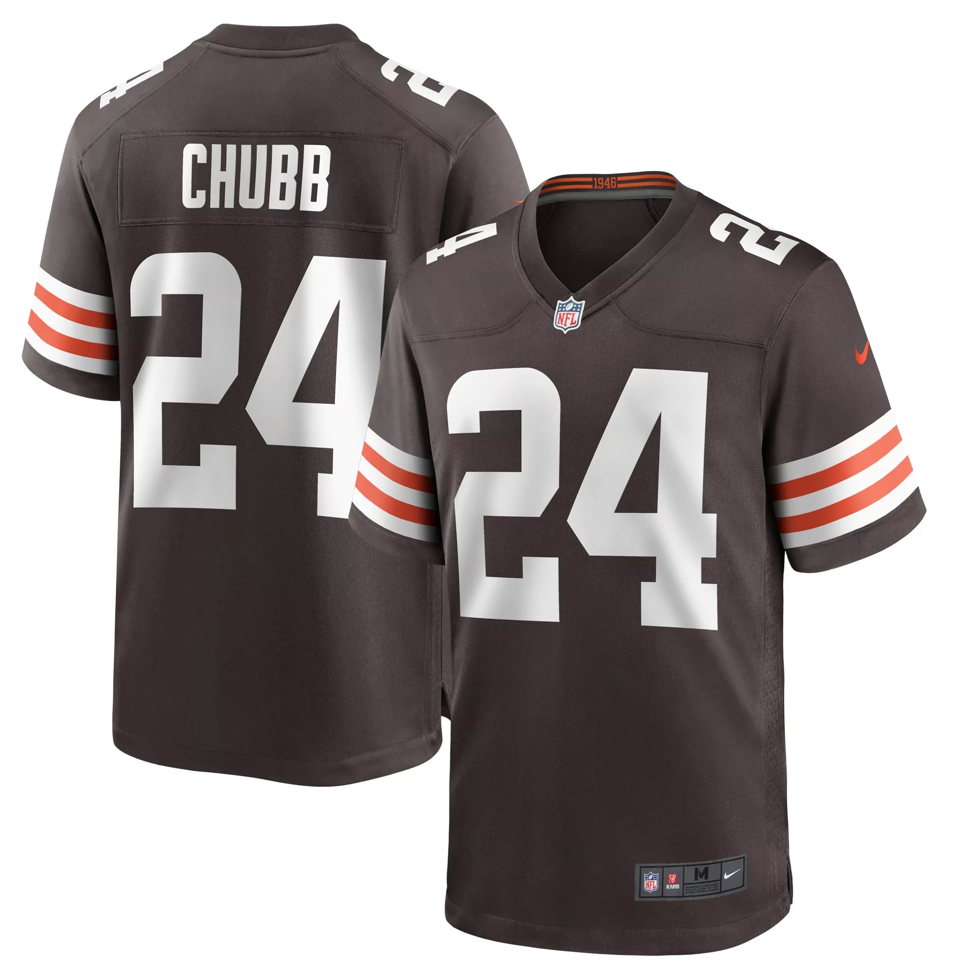 men s cleveland browns nick chubb brown game jersey