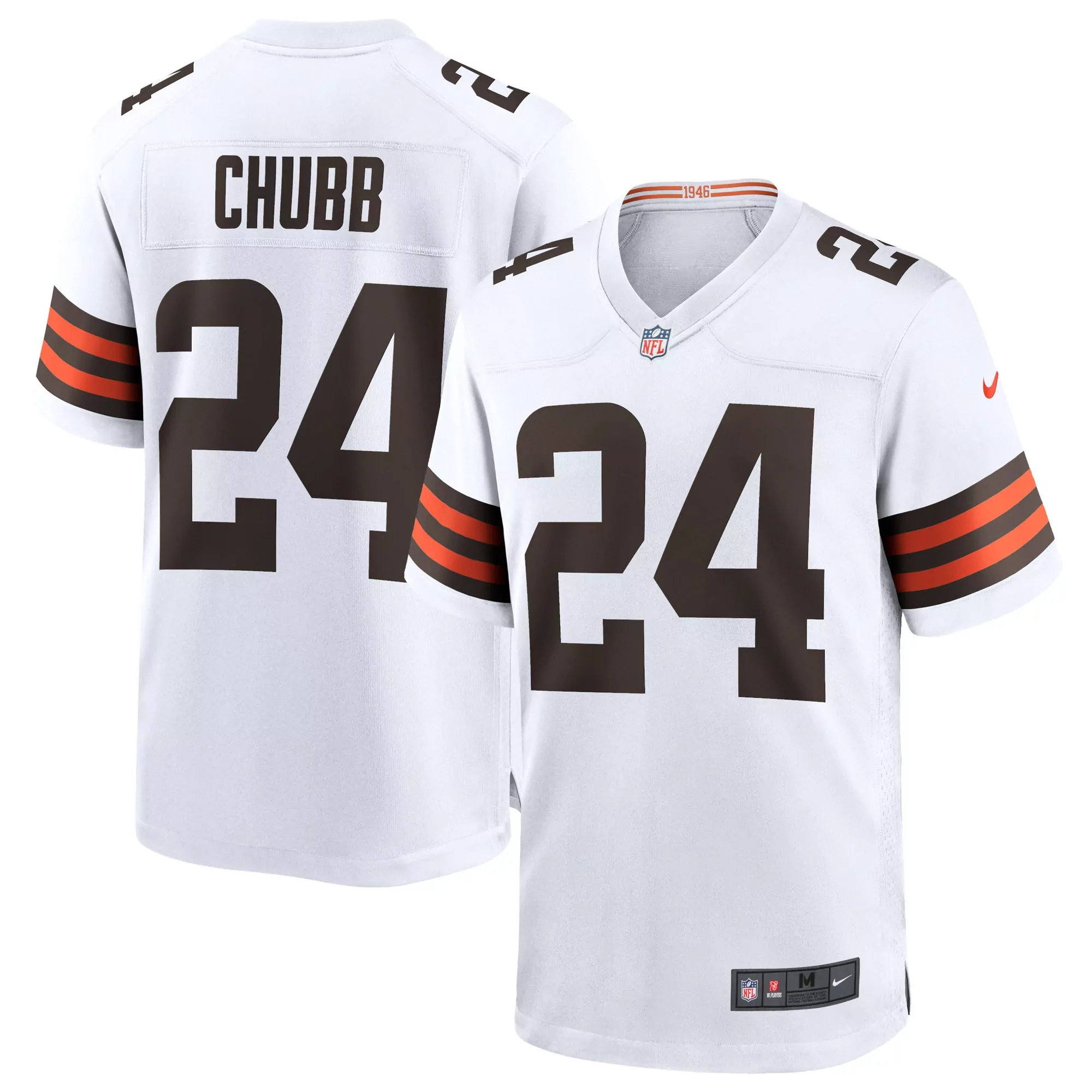 men s cleveland browns nick chubb brown game jersey