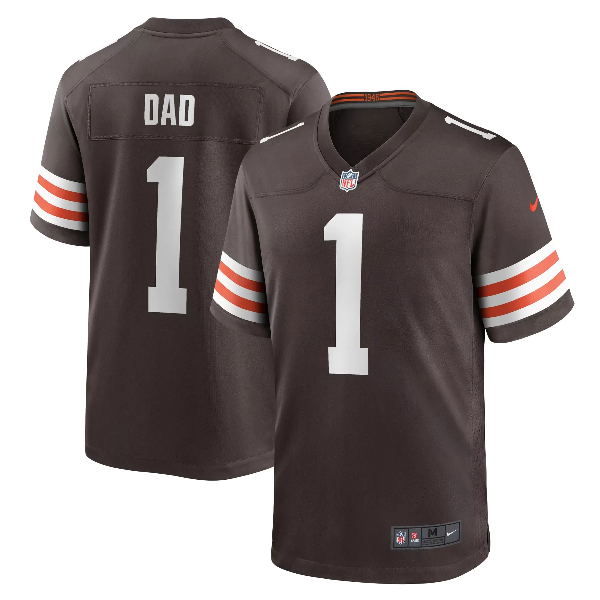 men s cleveland browns nick chubb brown game jersey