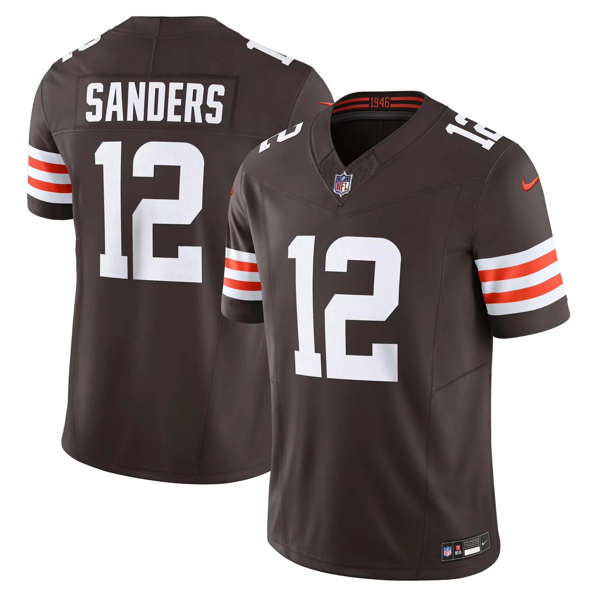 men s cleveland browns shedeur sanders brown 2025 nfl draft game jersey