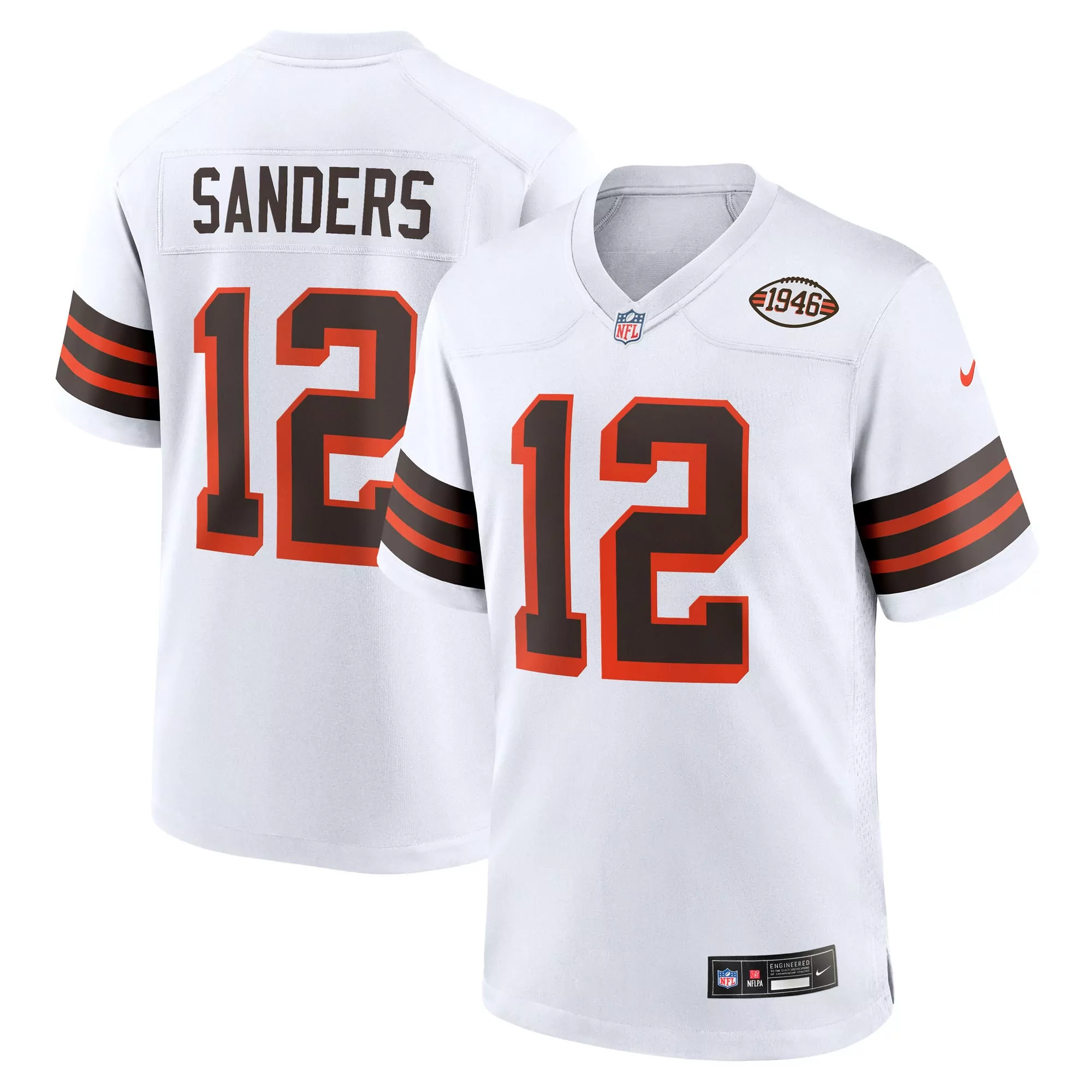 men s cleveland browns shedeur sanders brown 2025 nfl draft game jersey