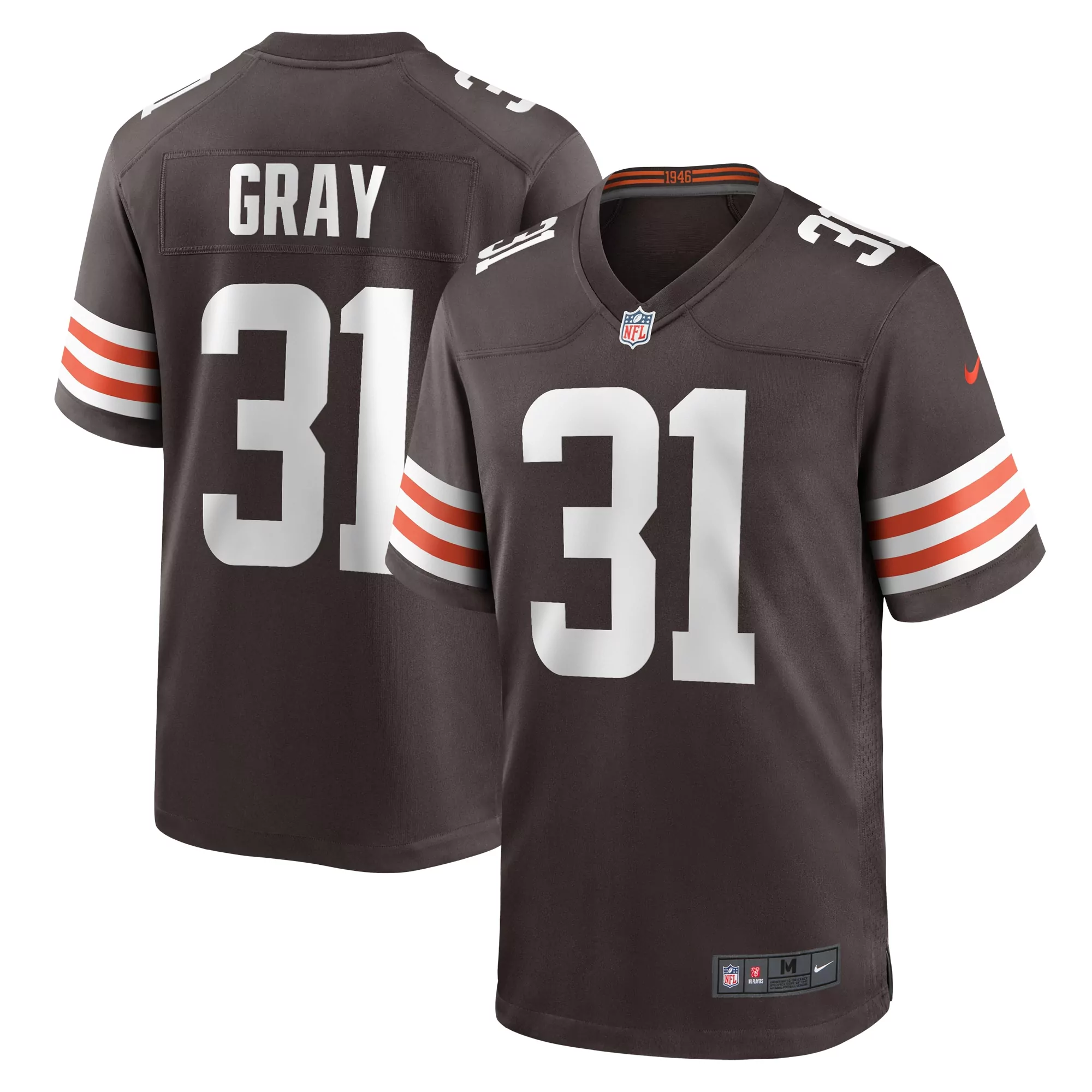 men s cleveland browns tommy togiai brown game jersey