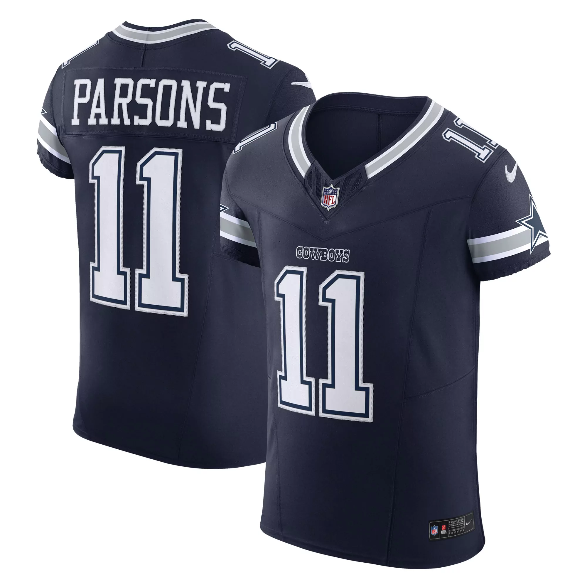 men s dallas cowboys micah parsons navy alternate vapor f u s e elite jersey