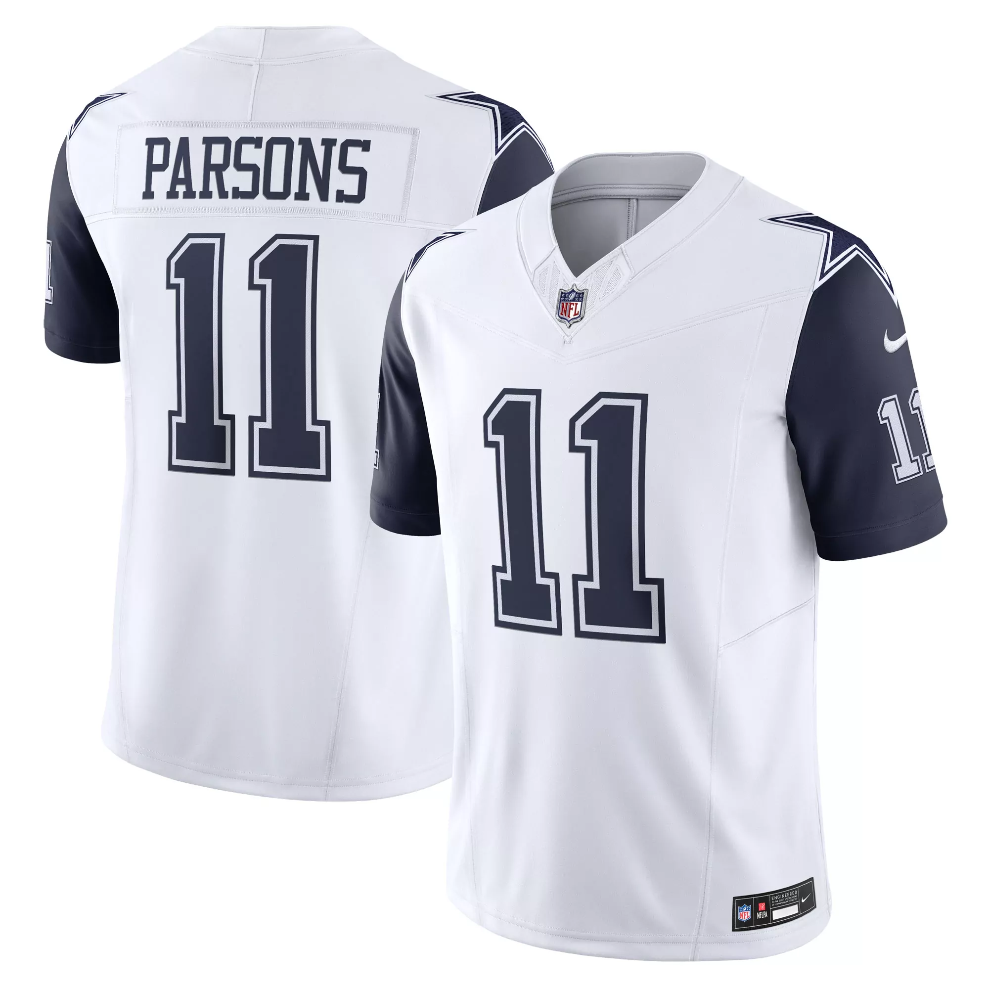 men s dallas cowboys micah parsons white vapor f u s e elite jersey