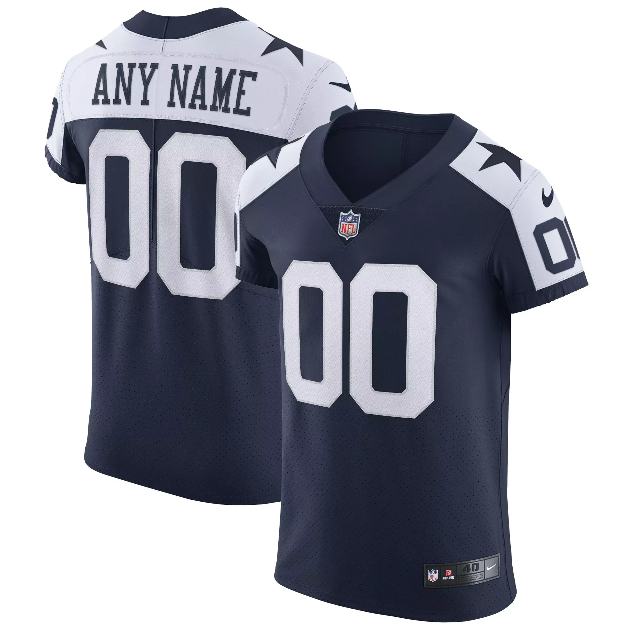 men s dallas cowboys navy alternate vapor elite custom jersey
