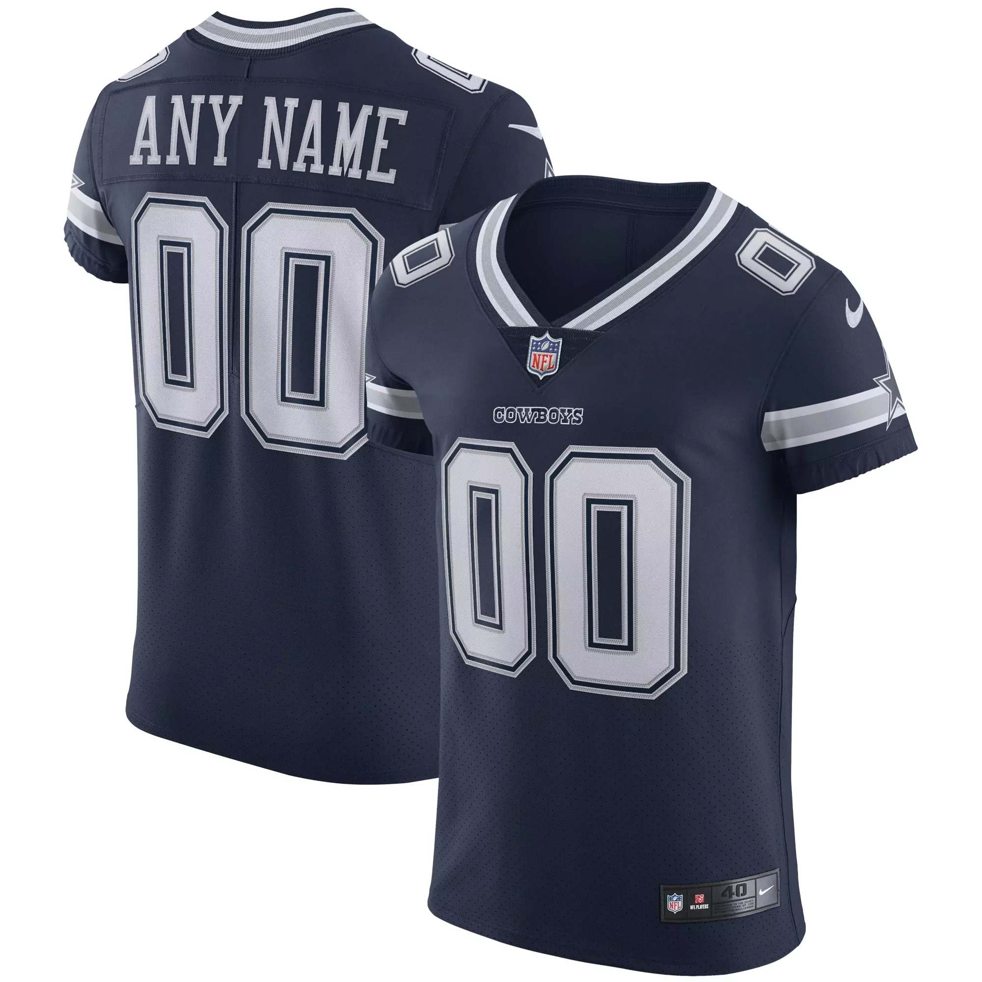 men s dallas cowboys navy alternate vapor elite custom jersey