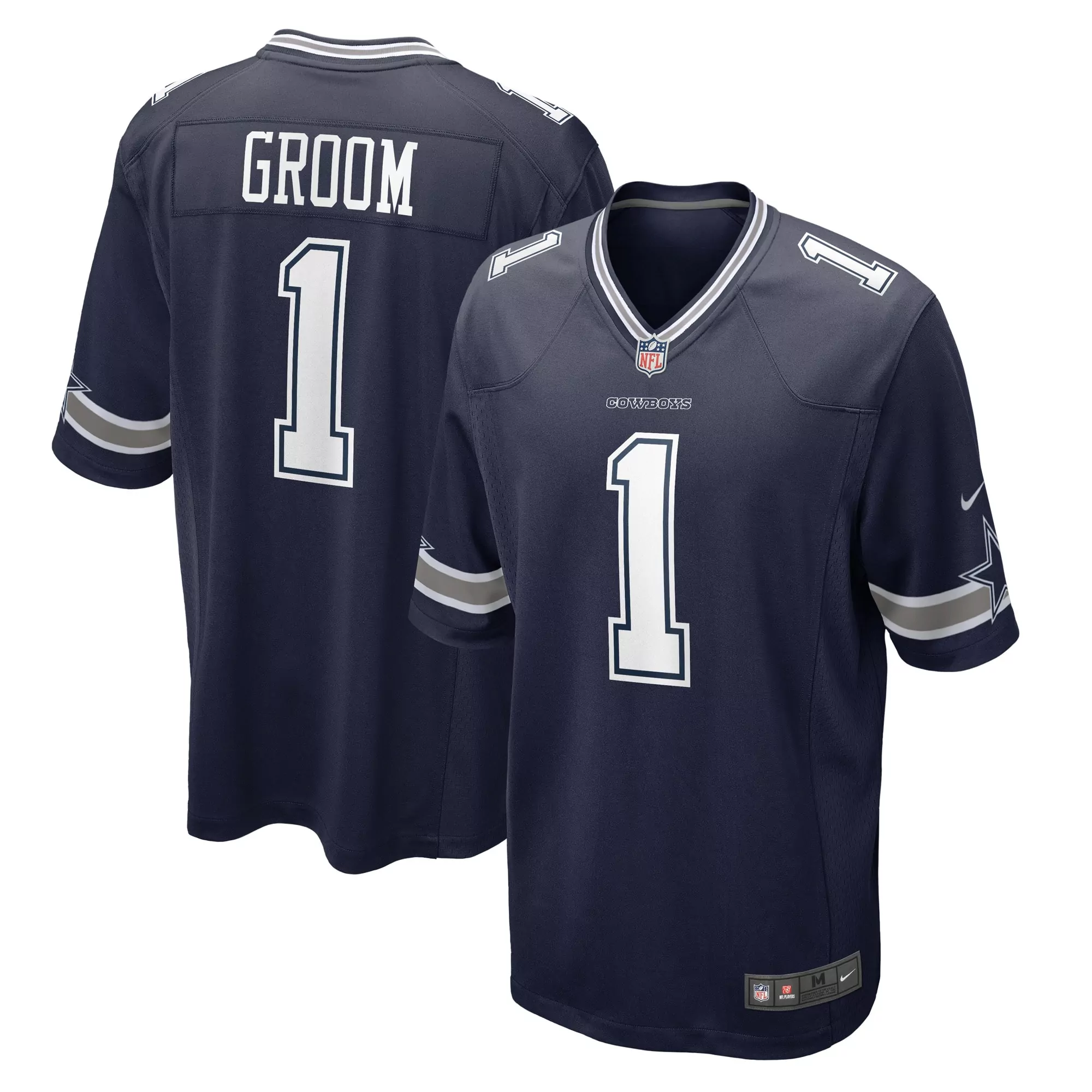 men s dallas cowboys navy vapor f u s e elite custom jersey