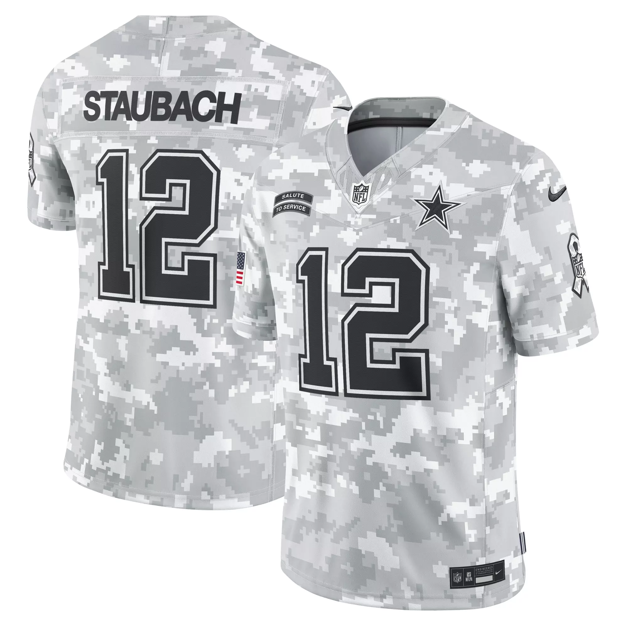 men s dallas cowboys navy vapor f u s e elite custom jersey