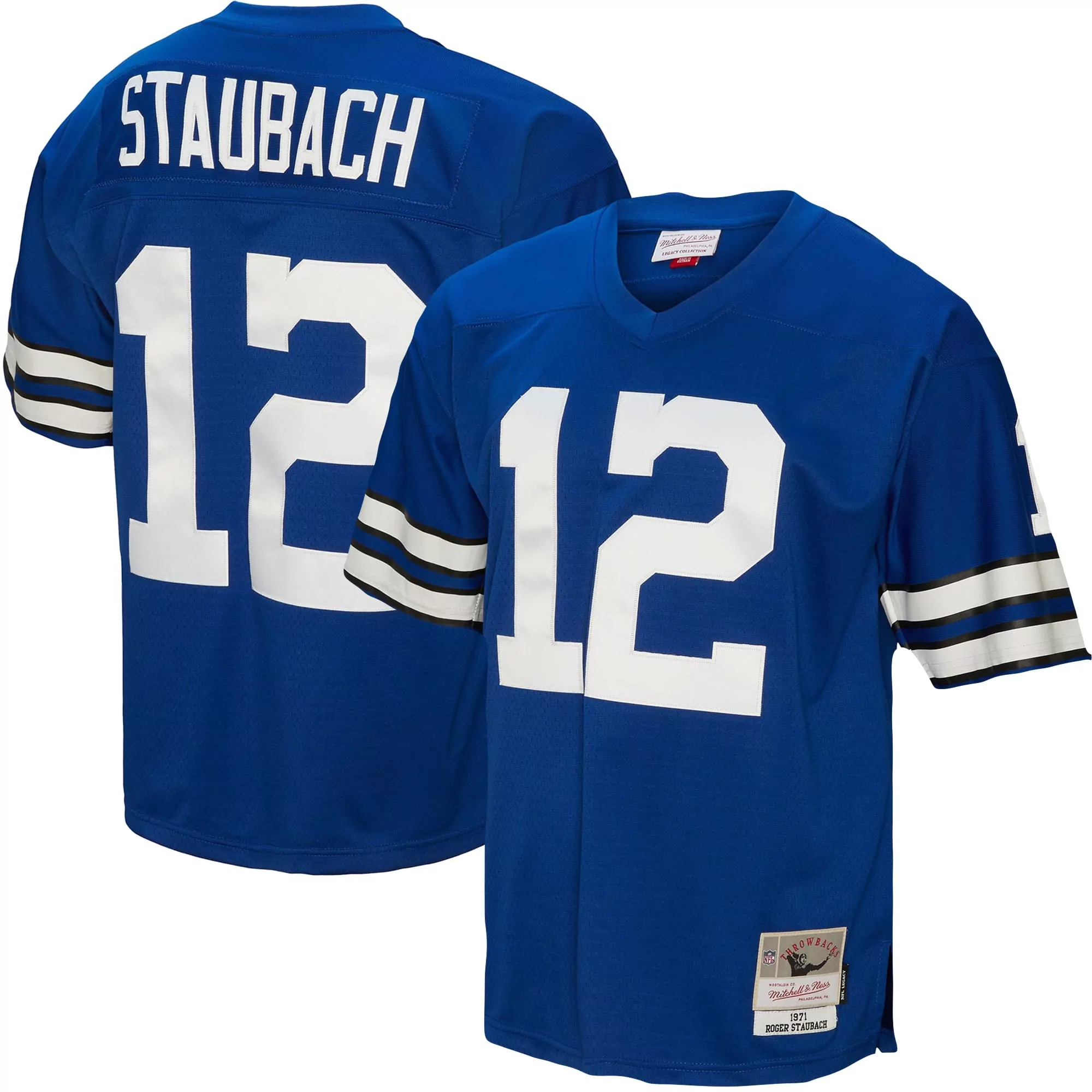 men s dallas cowboys roger staubach mitchell ness navy big tall 1971 legacy retired player jersey