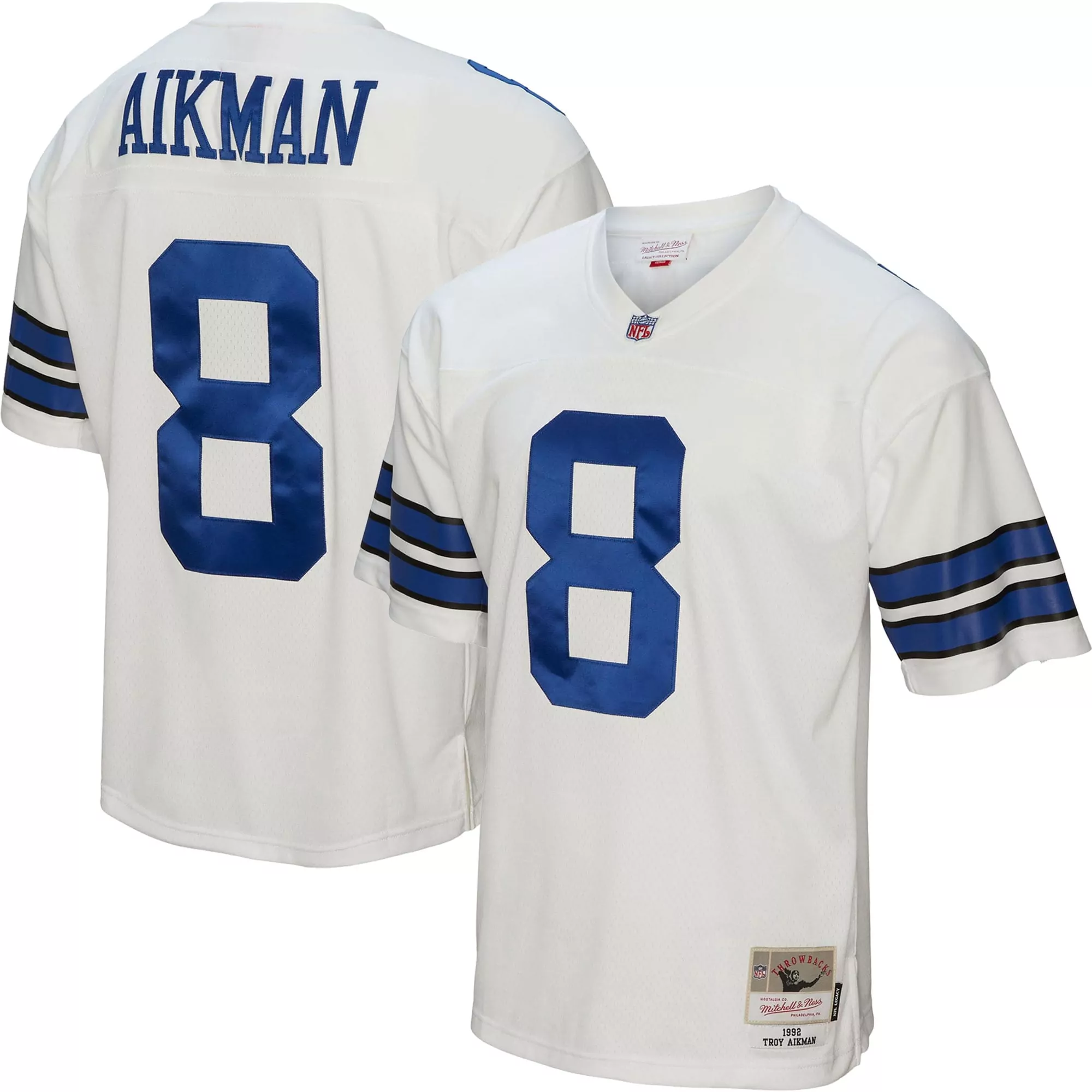 men s dallas cowboys troy aikman mitchell ness navy 1995 legacy replica jersey