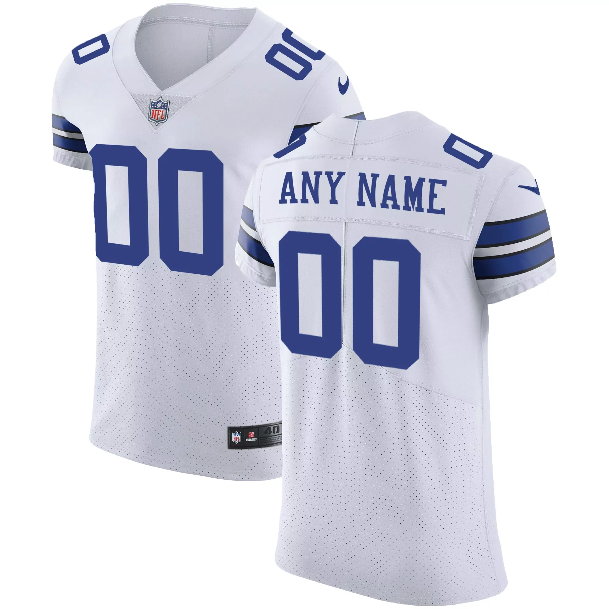 men s dallas cowboys white vapor elite custom jersey