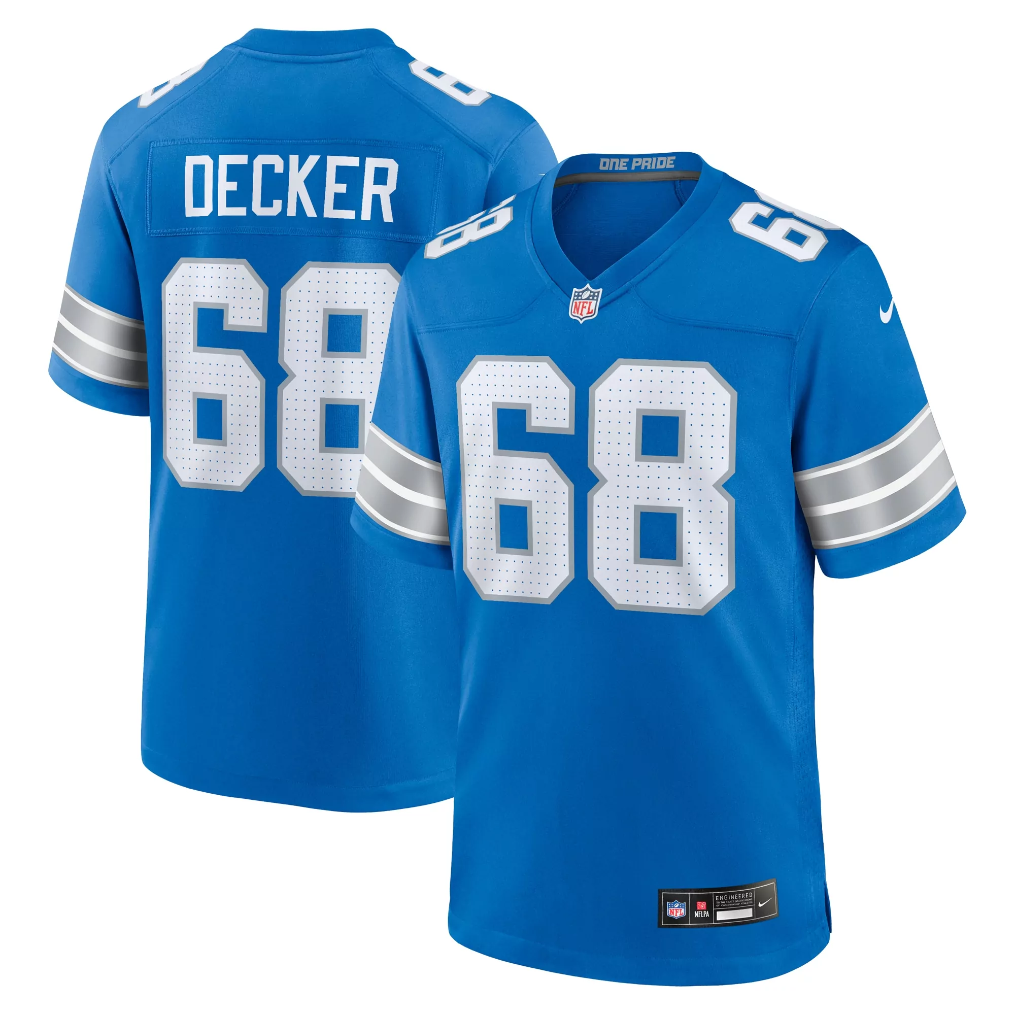 men s detroit lions steele chambers blue game jersey