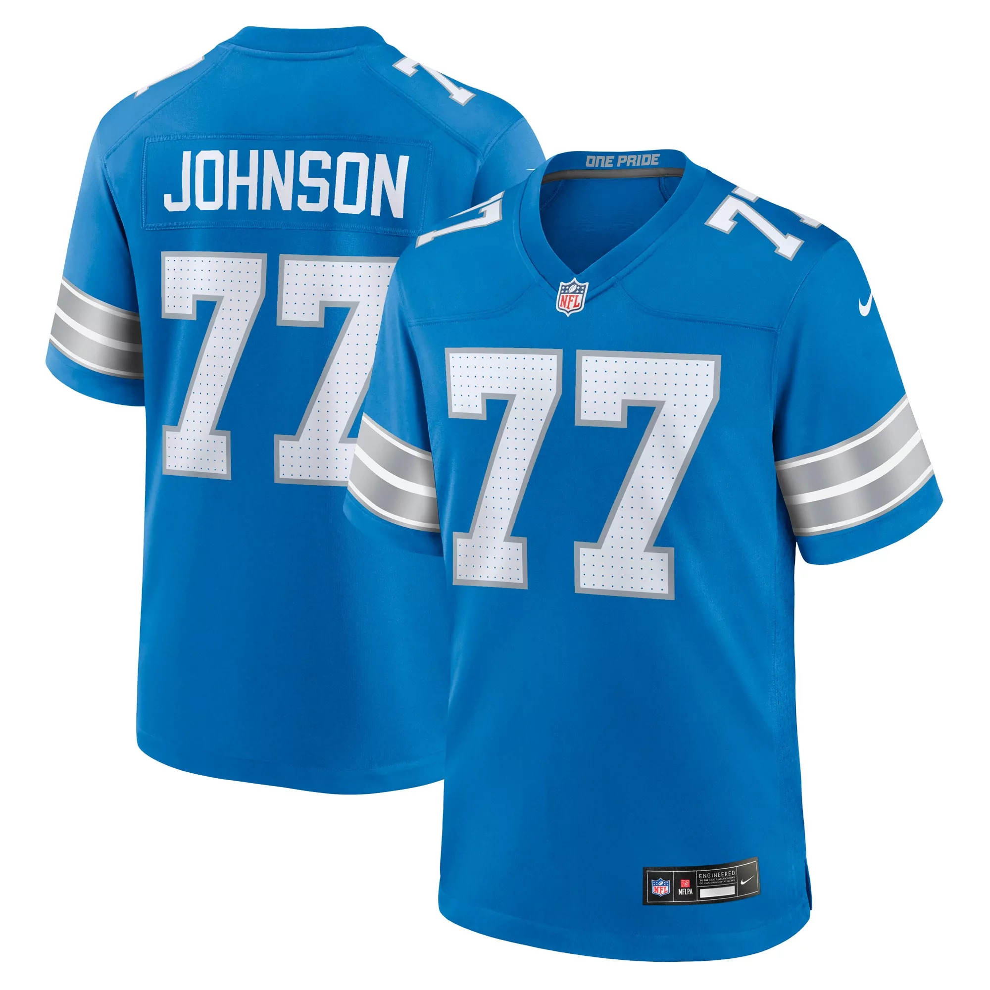 men s detroit lions tyson russell blue team game jersey