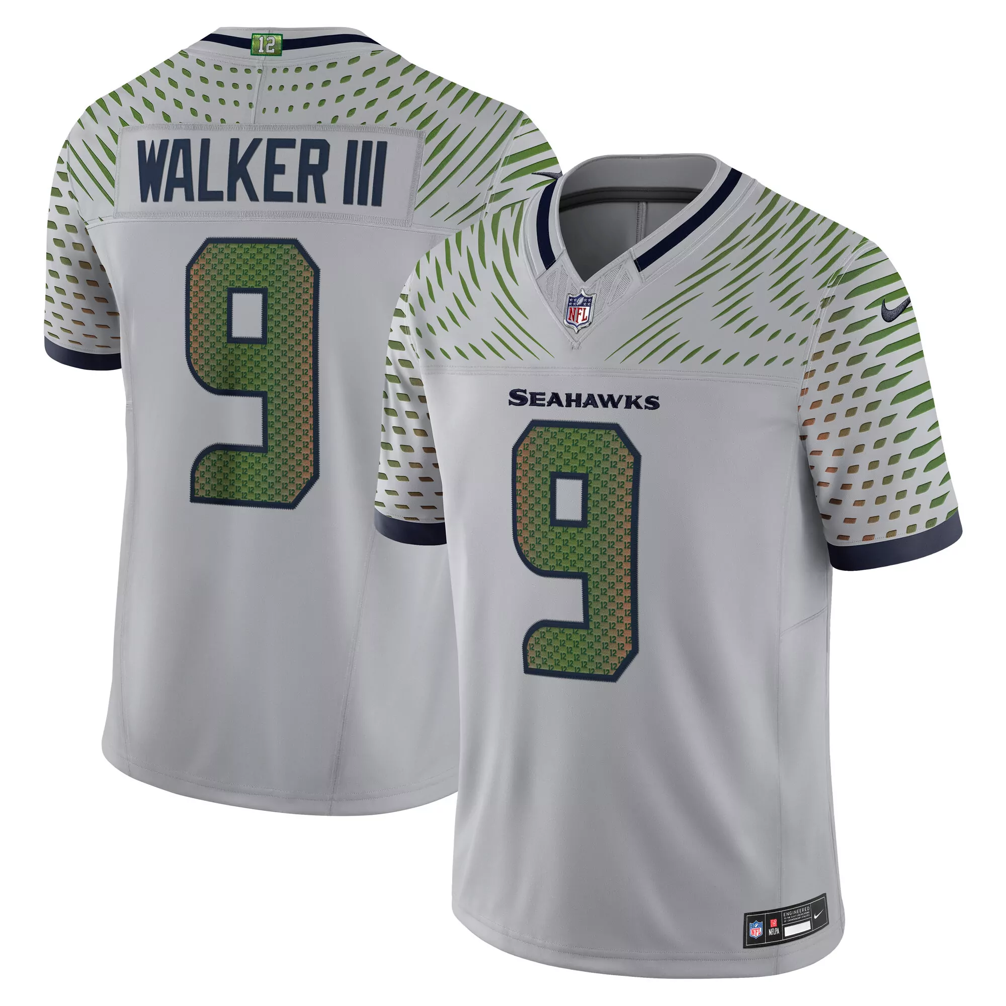 men s kenneth walker iii wolf gray seattle seahawks 2025 rivalries collection game jersey