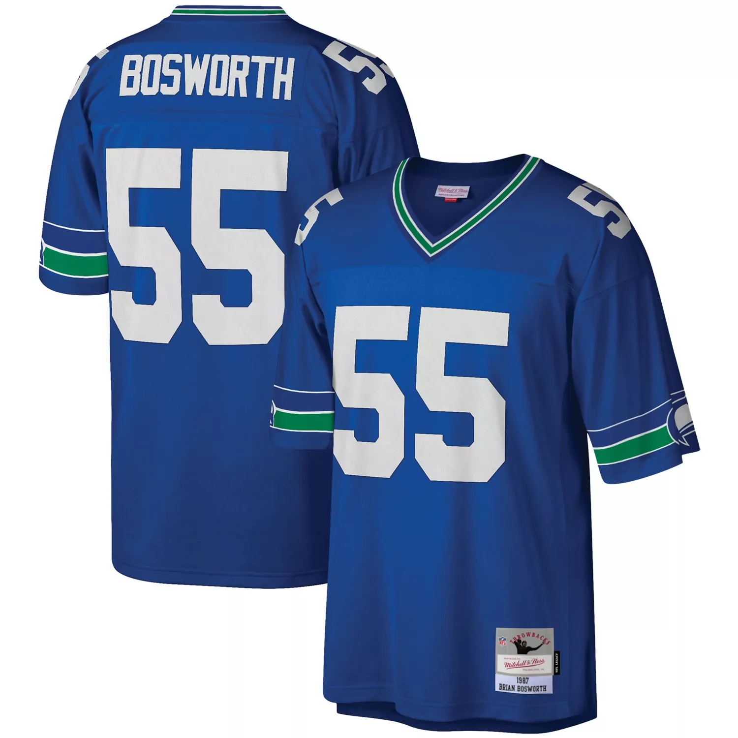 men s mitchell ness brian bosworth royal seattle seahawks big tall 1987 legacy retired player jersey