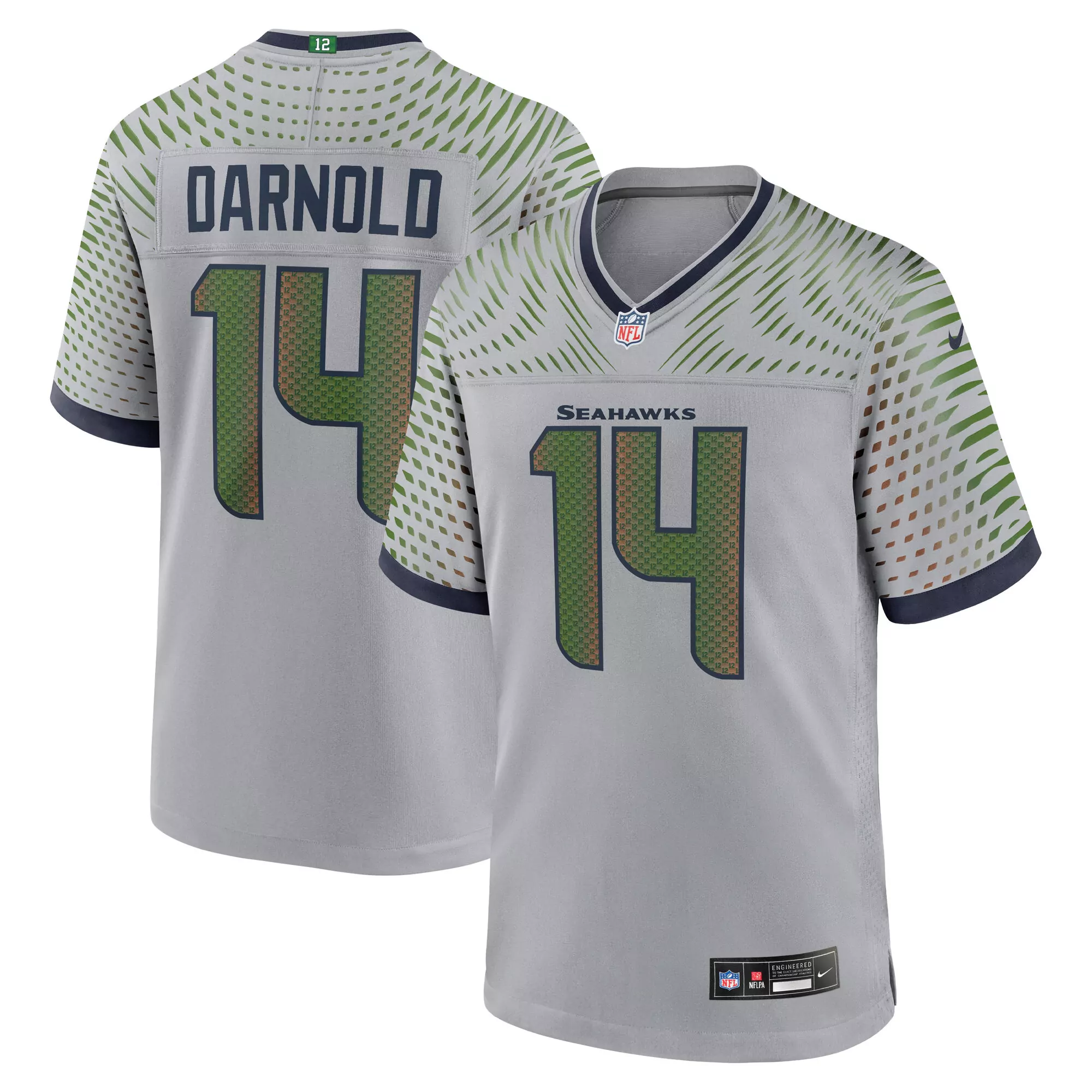 men s royal seattle seahawks throwback custom jersey