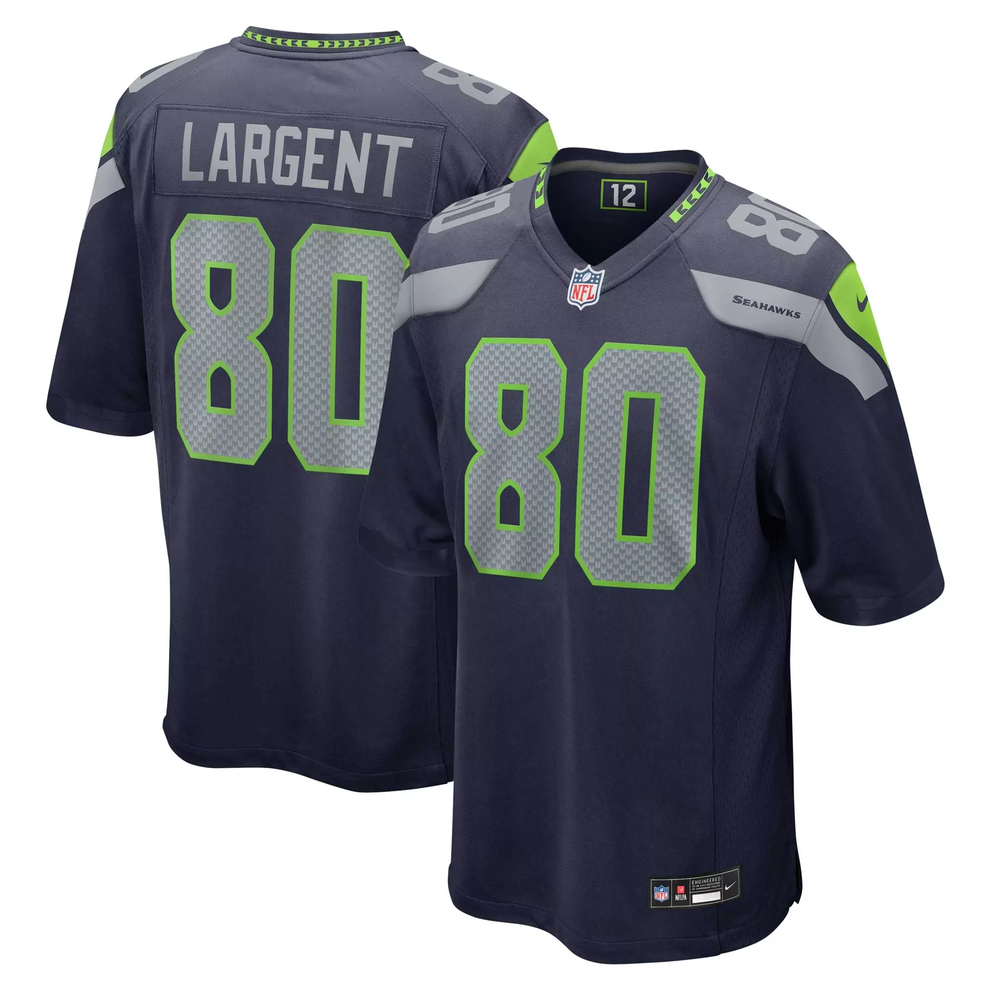men s royal seattle seahawks throwback custom jersey