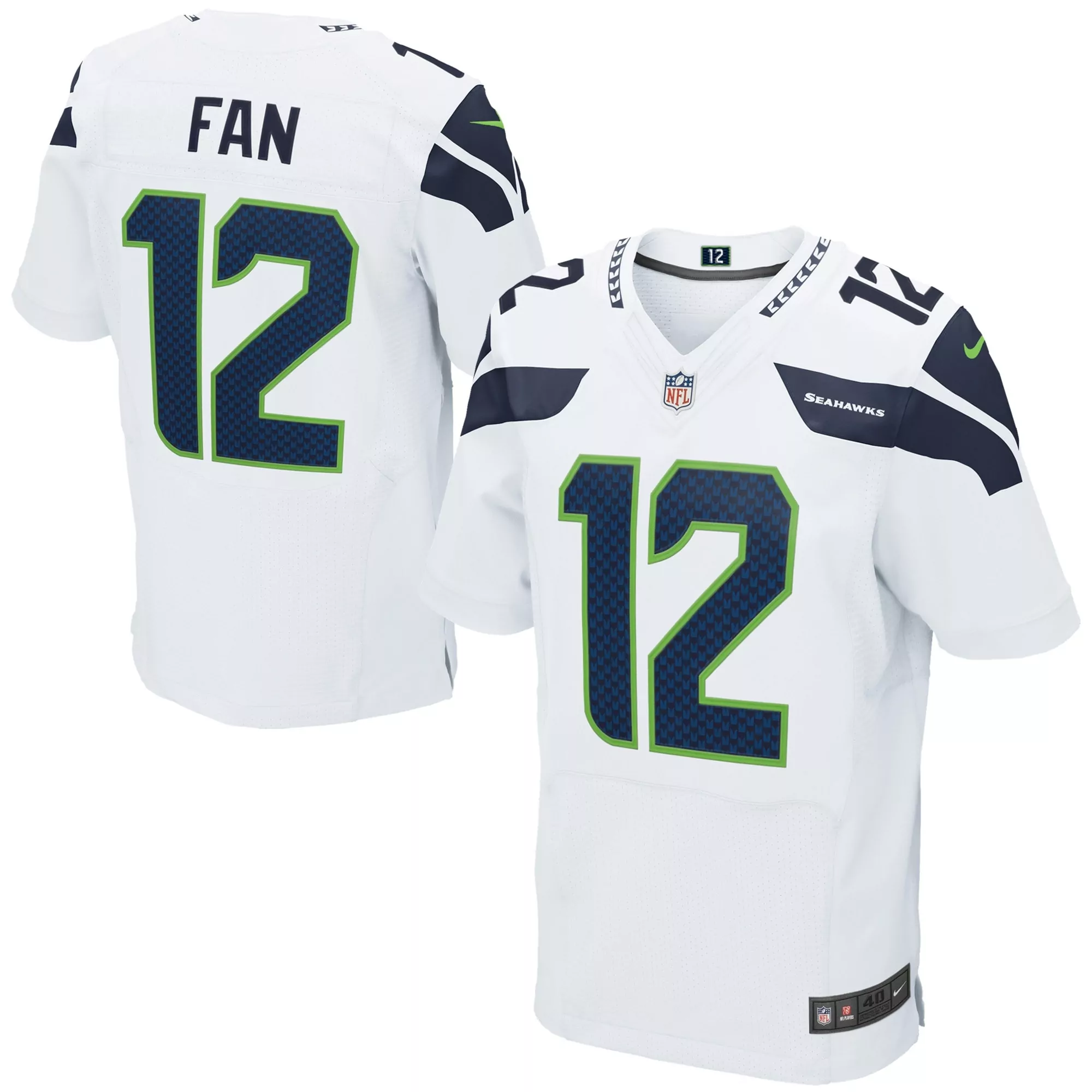 men s white seattle seahawks custom game jersey