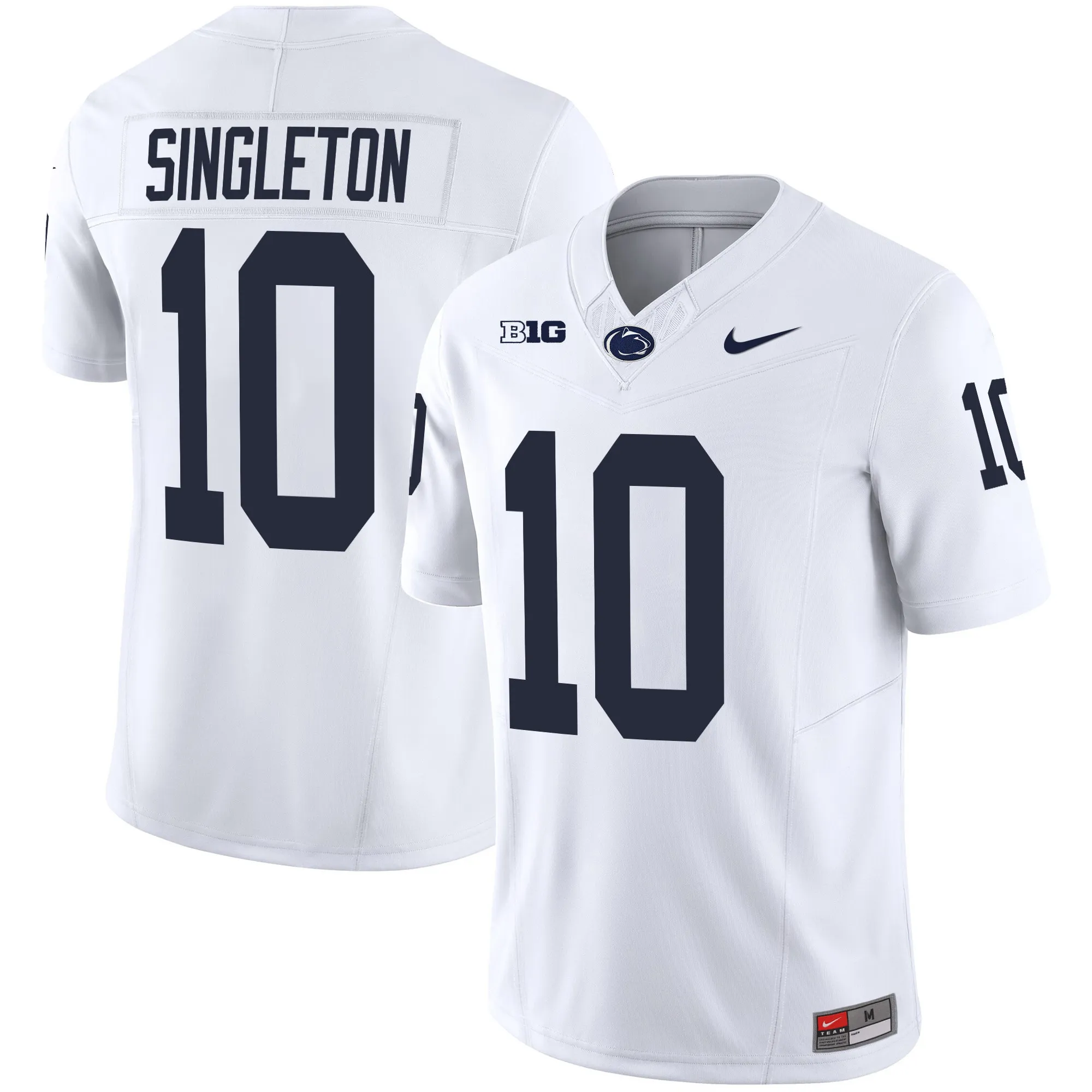penn state nittany lions jersey singleton 10 vapor shirt white...
