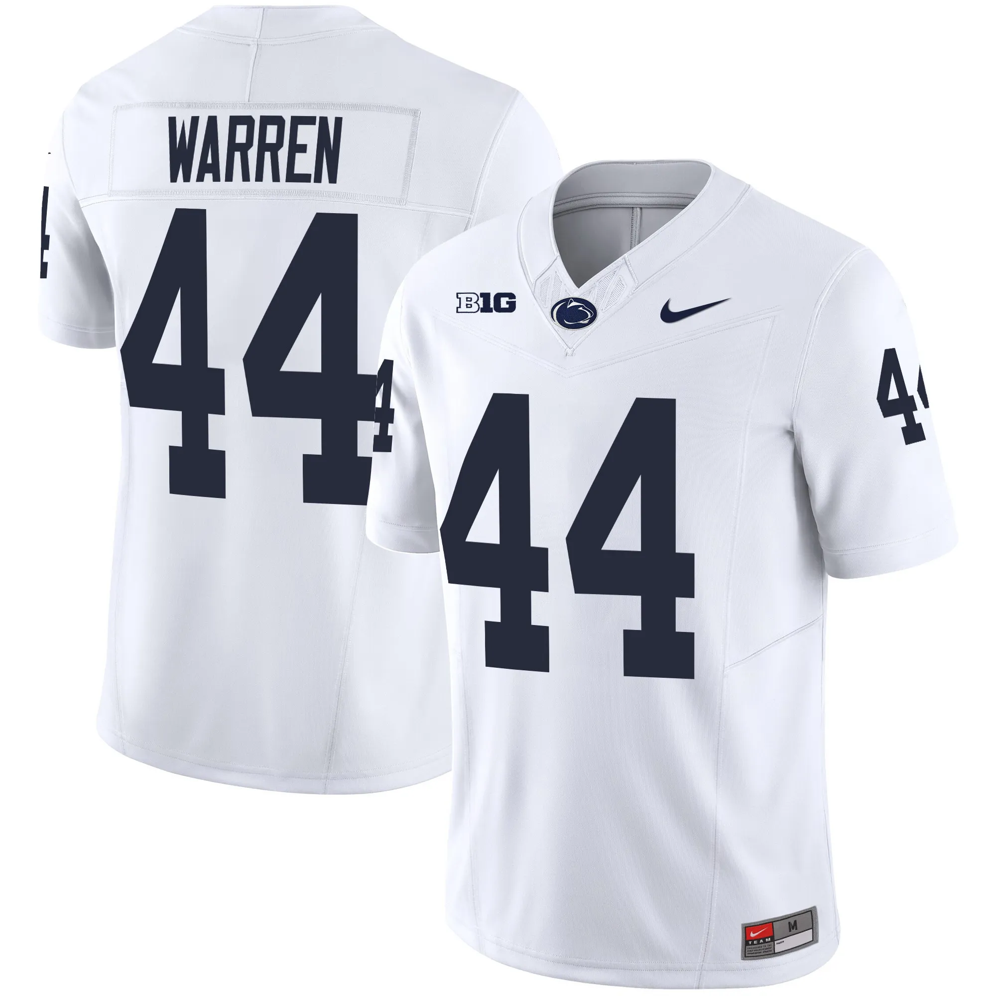 penn state nittany lions jersey warren 44 replica uniform white...