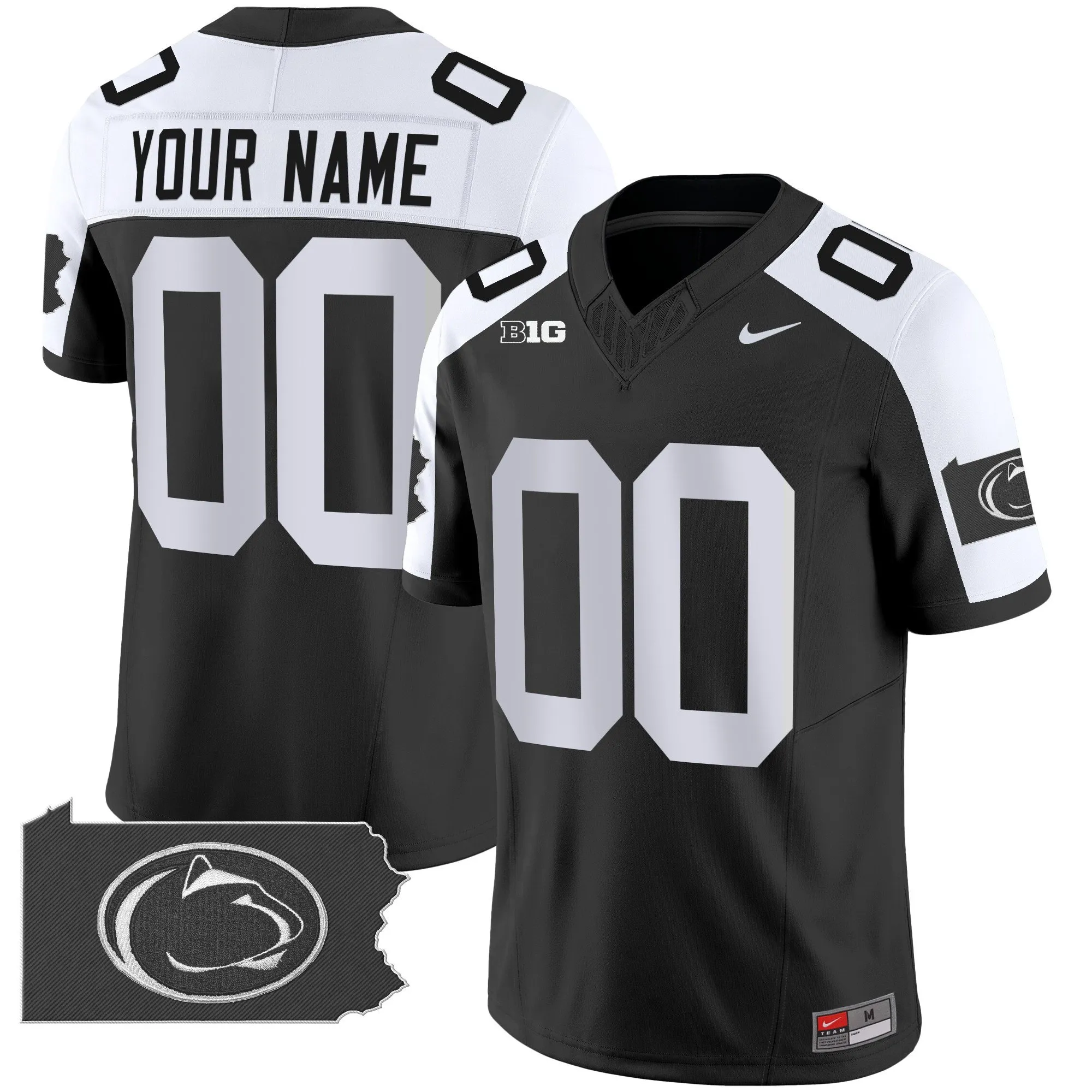 penn state nittany lions jersey your name 00 authentic uniform...