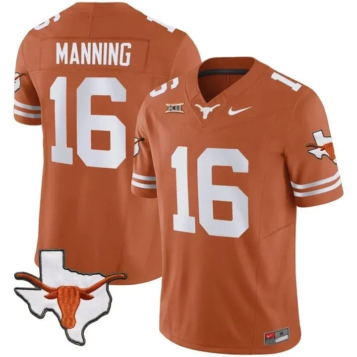 texas longhorns jersey arch manning 16 cotton bowl limited edition shirt black men women youth