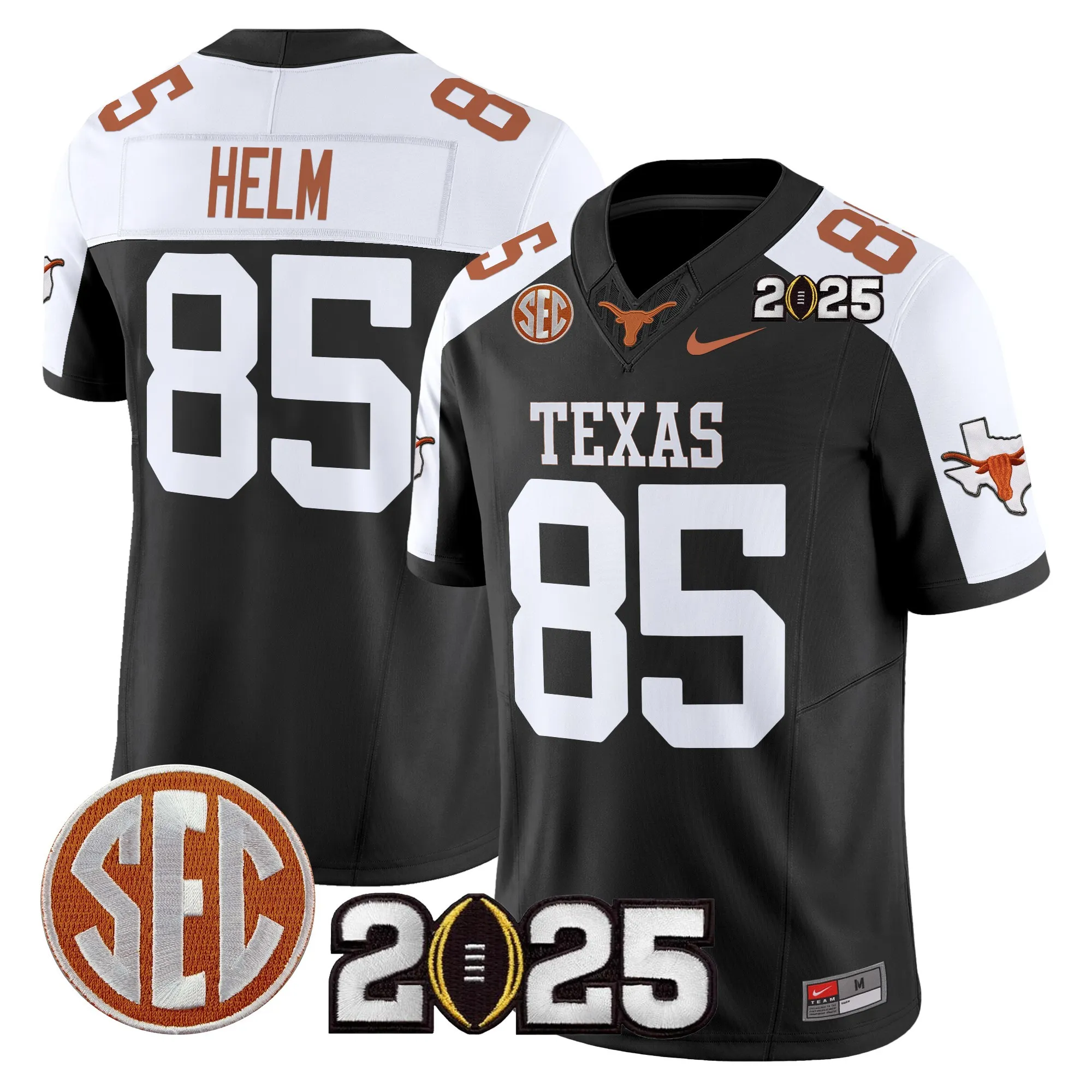 texas longhorns jersey ja tavion helm 85 sec 2025 limited edition uniform white men women youth