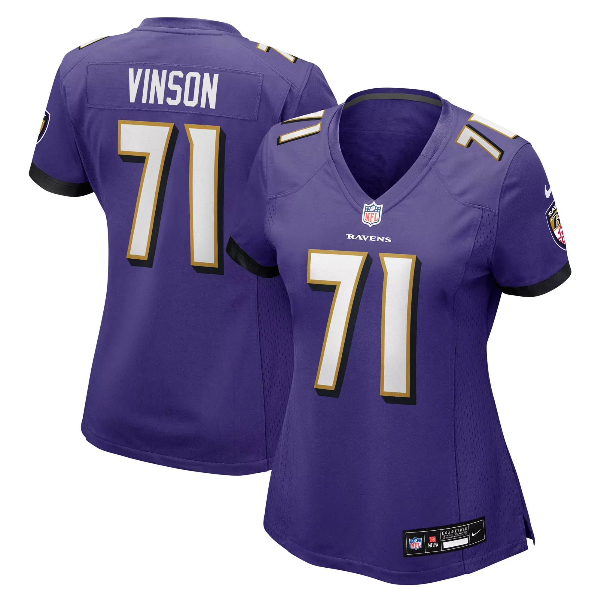 women s baltimore ravens broderick washington purple game jersey